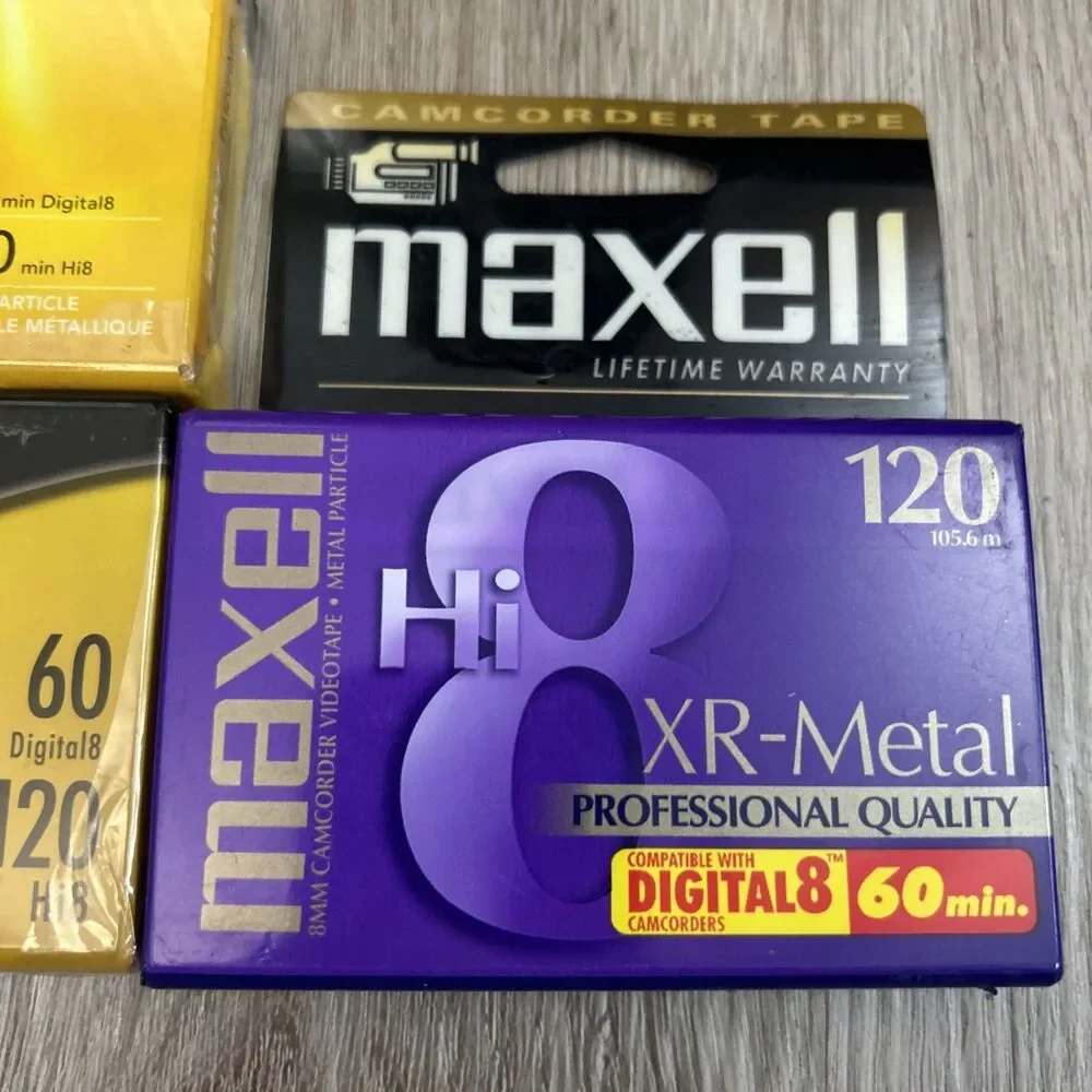 Sony Maxell HMP Hi8 Digital 8 Set of 3 NEW Video Cassette Tapes Blank 120/60